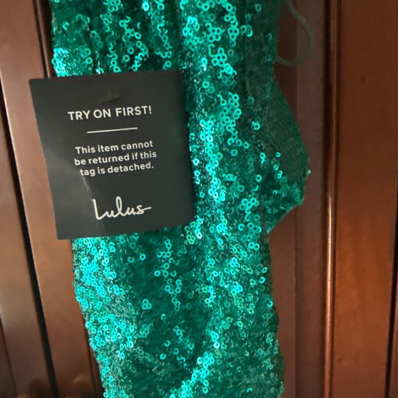 Lulus Bring It Green Sequin Bodycon Mini Dress - Size S - Picture 2 of 2